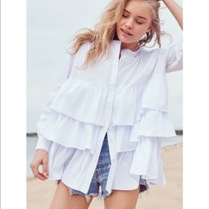 UO (worn once) Kimchi Blue Poppie Tiered Blouse 🦋